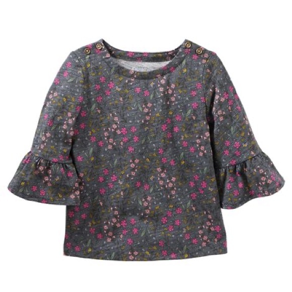 OshKosh B’gosh | Floral Print Bell-sleeve Top - Picture 1 of 4